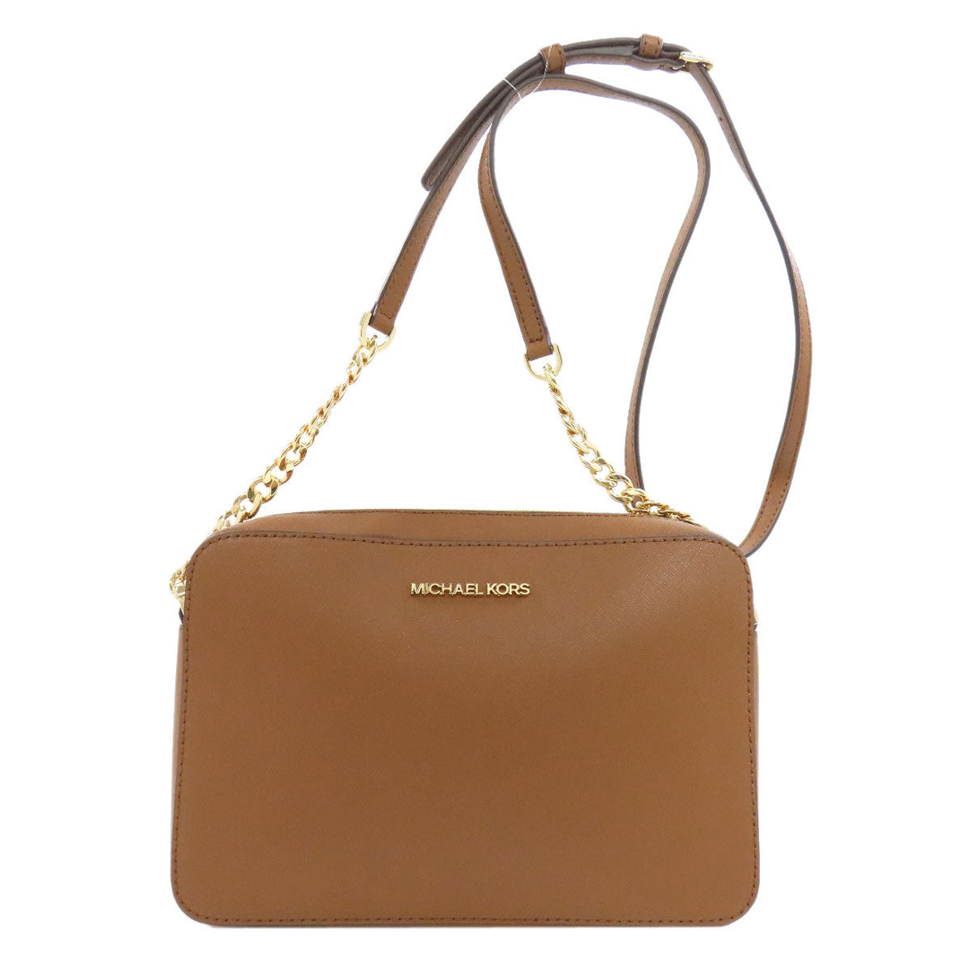 MICHAEL KORS Shoulder Bag PVC Brown logo Women Used Authentic