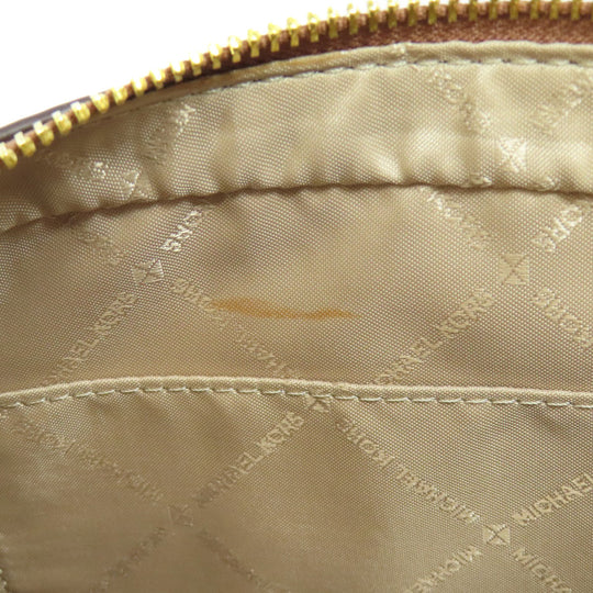 MICHAEL KORS Shoulder Bag PVC Brown logo Women Used Authentic