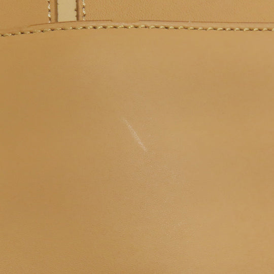 BURBERRY Shoulder Bag leather beige logo Women Used Authentic