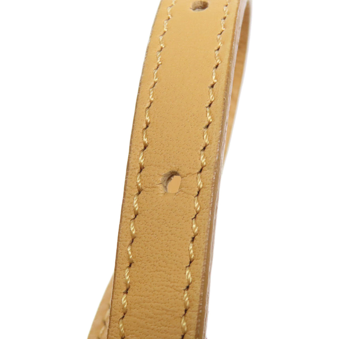 BURBERRY Shoulder Bag leather beige logo Women Used Authentic