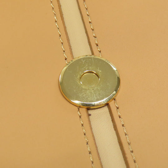 BURBERRY Shoulder Bag leather beige logo Women Used Authentic