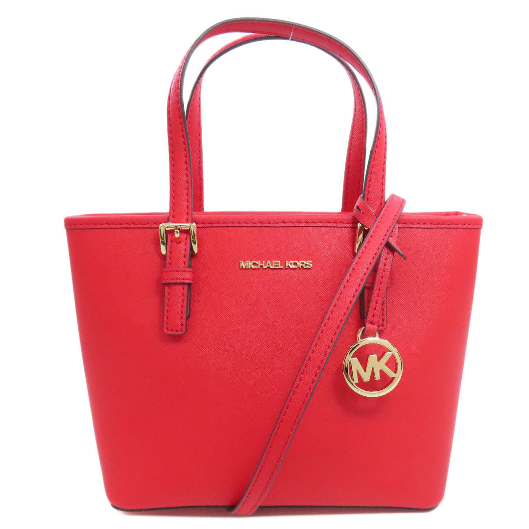 MICHAEL KORS Handbag PVC Red 2WAY Women Used Authentic