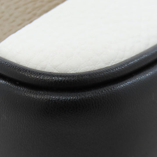 MICHAEL KORS Sling bag PVC white logo stripe Women Used Authentic