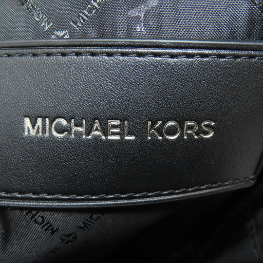 MICHAEL KORS Sling bag PVC white logo stripe Women Used Authentic