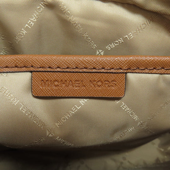 MICHAEL KORS Shoulder Bag PVC Brown logo Women Used Authentic