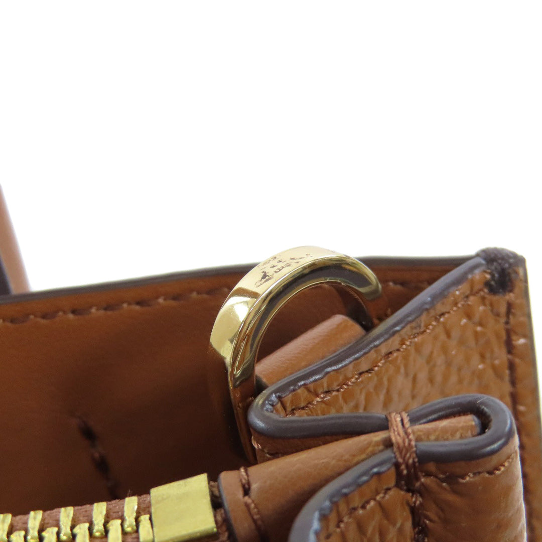 MICHAEL KORS Handbag PVC Brown MK Signature 2WAY Women Used Authentic