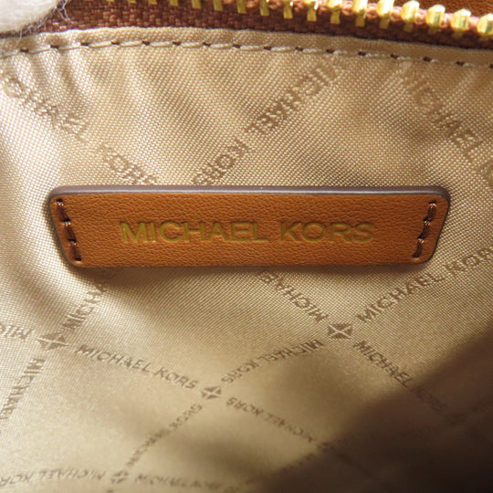 MICHAEL KORS Handbag PVC Brown MK Signature 2WAY Women Used Authentic