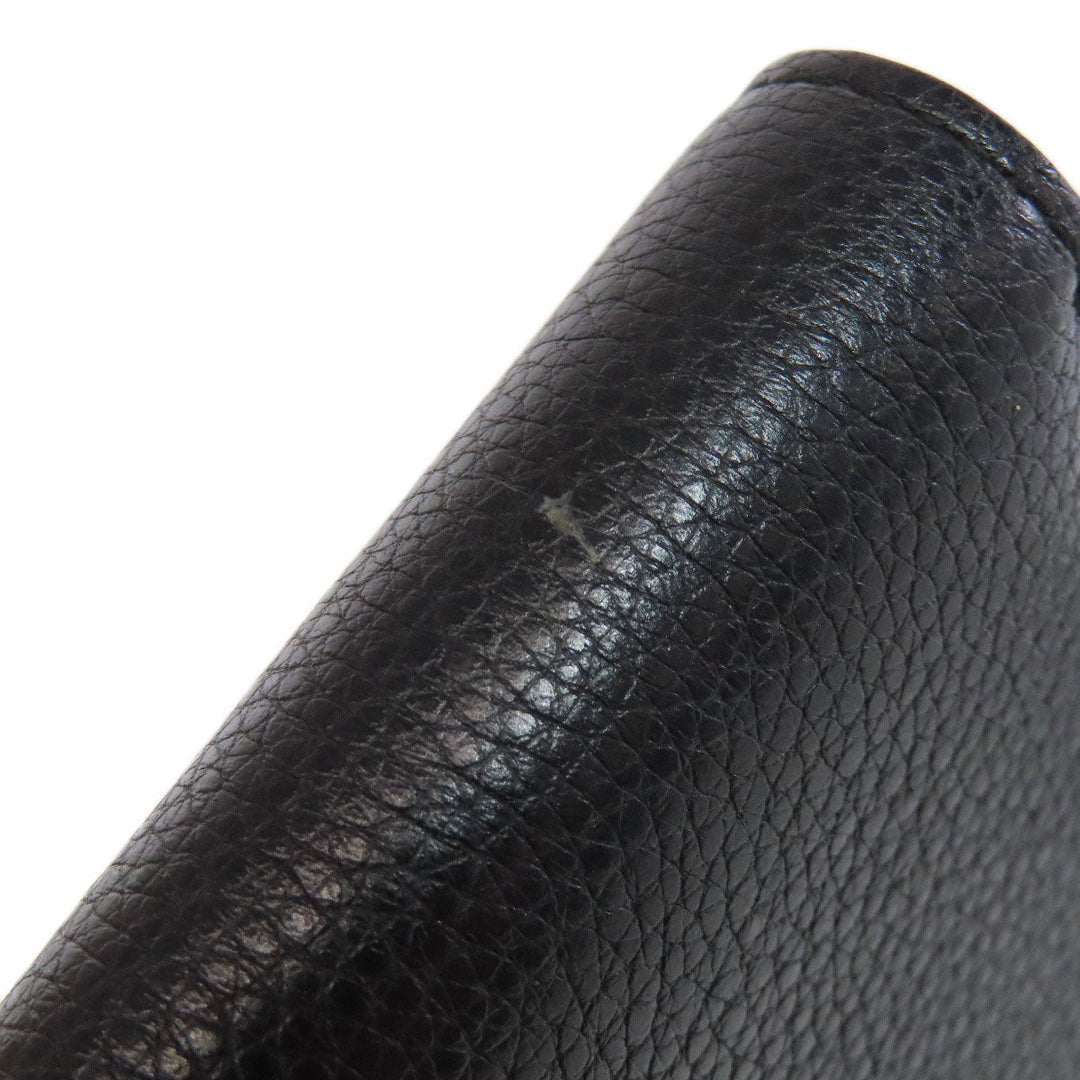 GUCCI Long Wallet Purse 570661 leather black Zumi Women Used Authentic