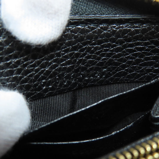 GUCCI Long Wallet Purse 570661 leather black Zumi Women Used Authentic