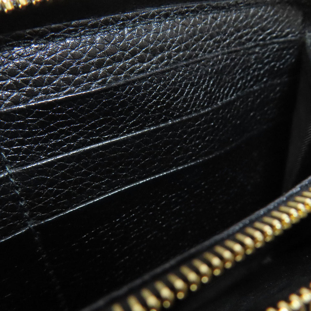 GUCCI Long Wallet Purse 570661 leather black Zumi Women Used Authentic