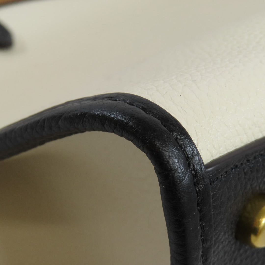 COACH Handbag C0777 leather white Field 30 Color Block 2WAY Women Used Authentic