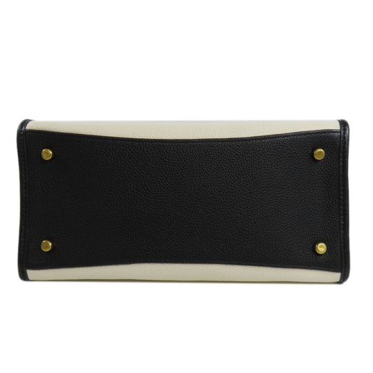 COACH Handbag C0777 leather white Field 30 Color Block 2WAY Women Used Authentic