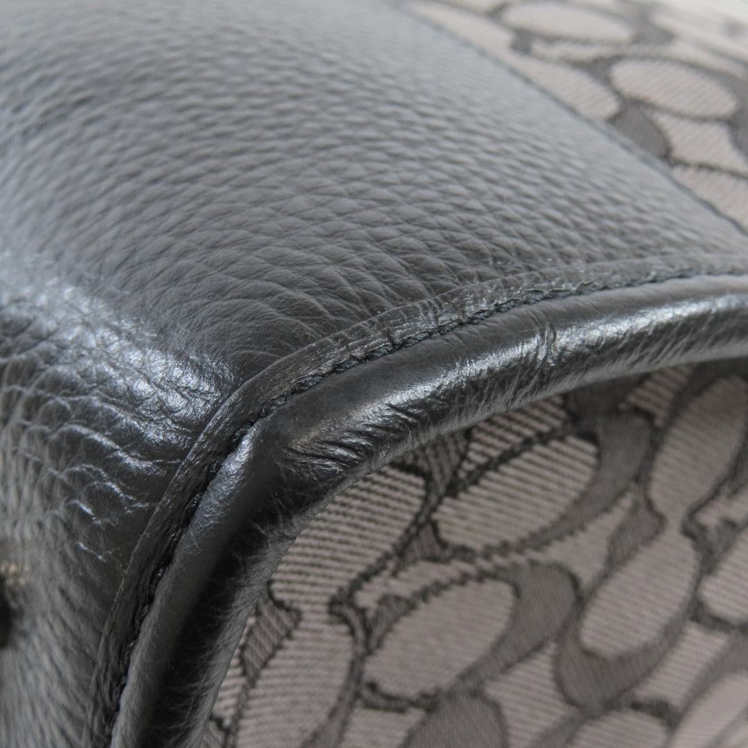 COACH Tote Bag C8418 canvas black Dempsey 40 2WAY Women Used Authentic