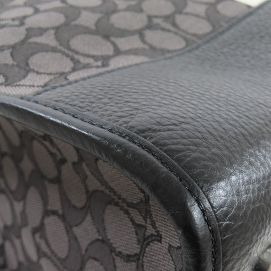 COACH Tote Bag C8418 canvas black Dempsey 40 2WAY Women Used Authentic