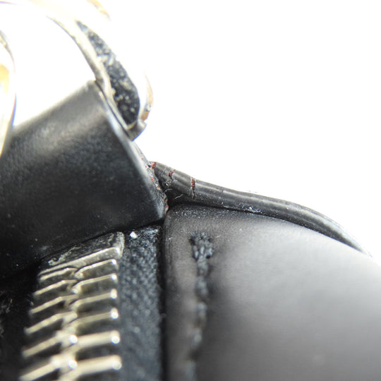 VALENTINO Shoulder Bag Calfskin black logo Women Used Authentic