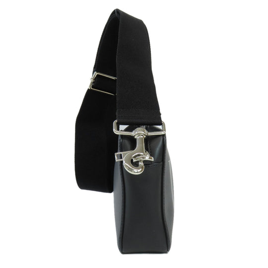 VALENTINO Shoulder Bag Calfskin black logo Women Used Authentic