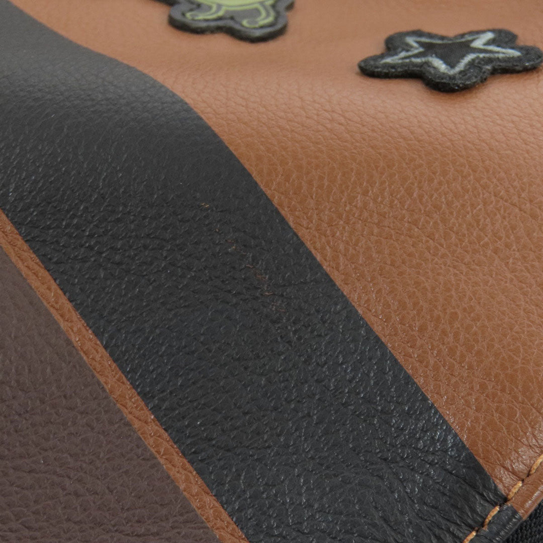 COACH Backpack F11898 leather Brown Charles Varsity