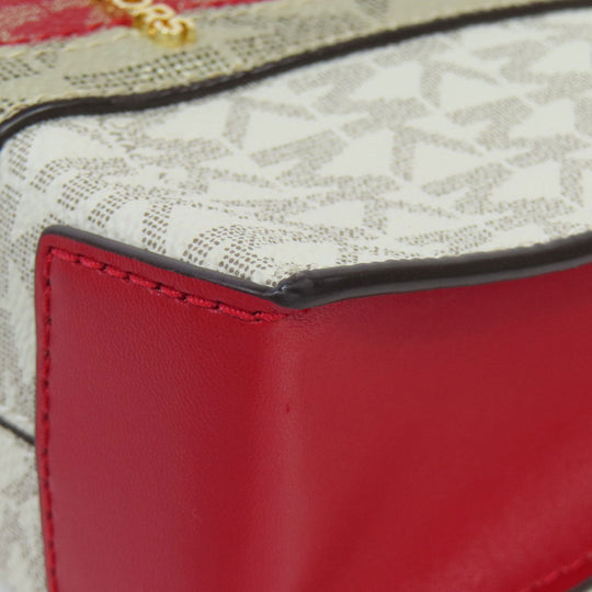 MICHAEL KORS Handbag PVC white Mercer MK Signature 2WAY Women Used Authentic