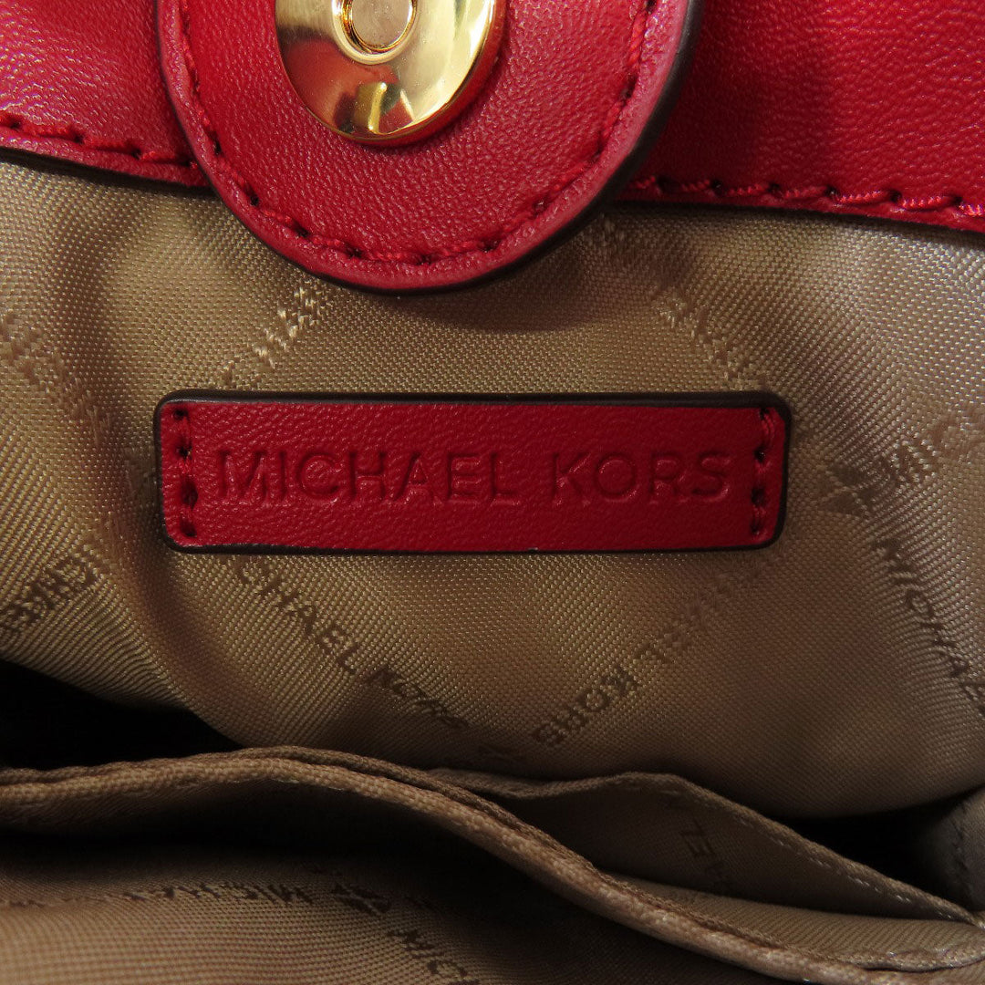 MICHAEL KORS Handbag PVC white Mercer MK Signature 2WAY Women Used Authentic