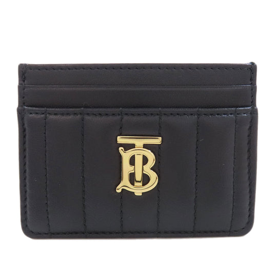 BURBERRY Card Case leather black logo Women(Unisex) Used Authentic