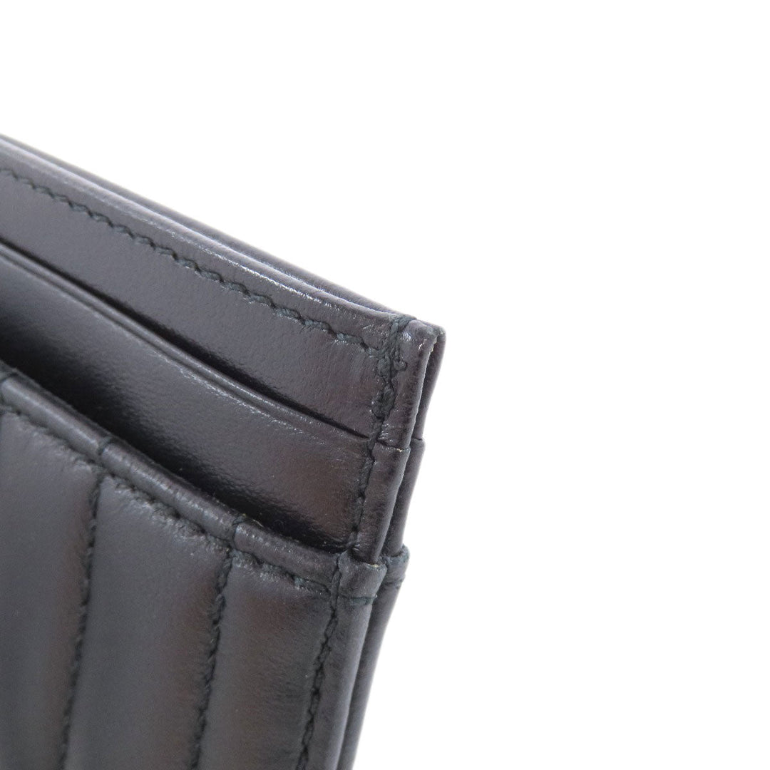 BURBERRY Card Case leather black logo Women(Unisex) Used Authentic