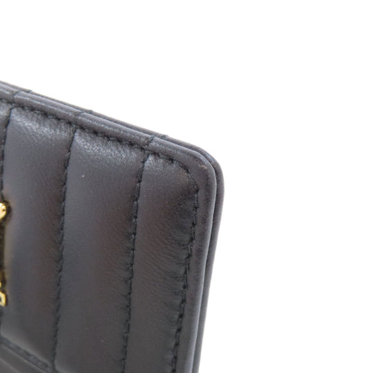 BURBERRY Card Case leather black logo Women(Unisex) Used Authentic