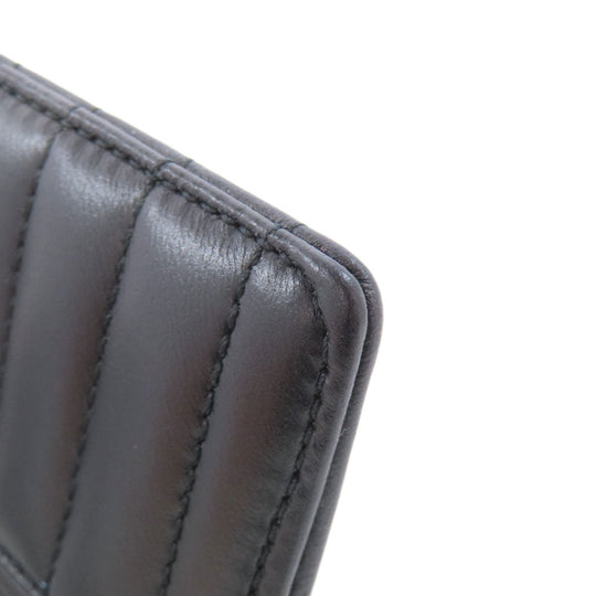 BURBERRY Card Case leather black logo Women(Unisex) Used Authentic