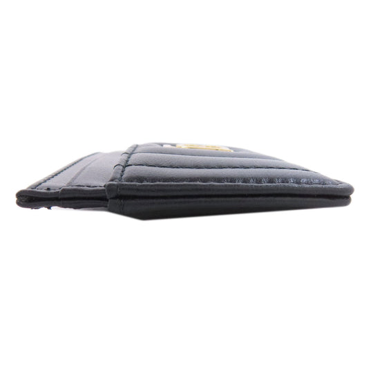 BURBERRY Card Case leather black logo Women(Unisex) Used Authentic