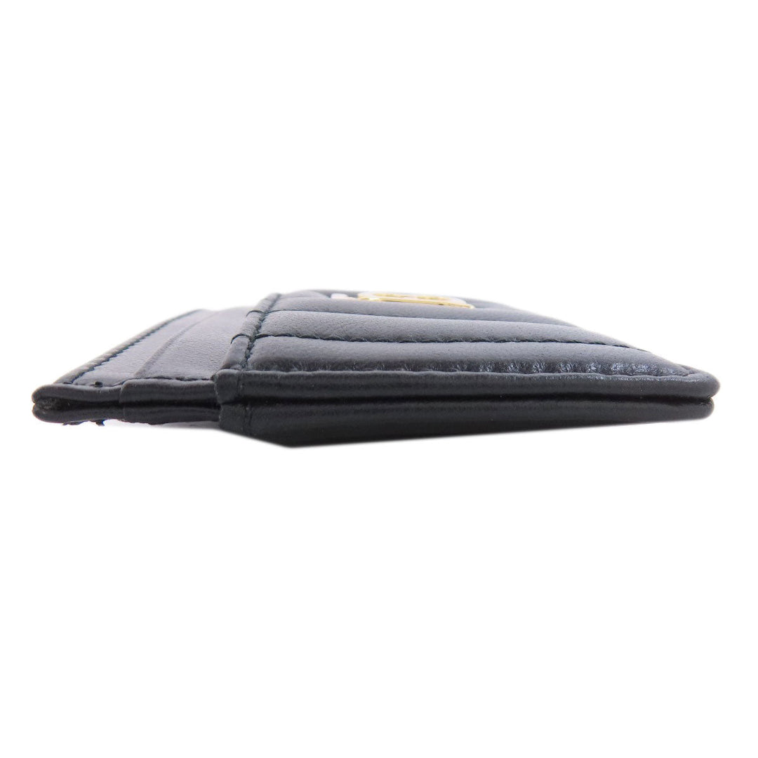 BURBERRY Card Case leather black logo Women(Unisex) Used Authentic