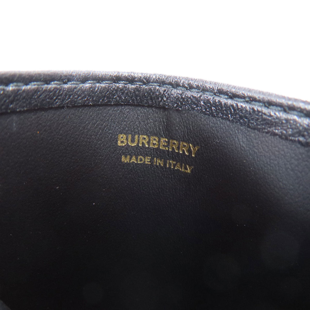 BURBERRY Card Case leather black logo Women(Unisex) Used Authentic