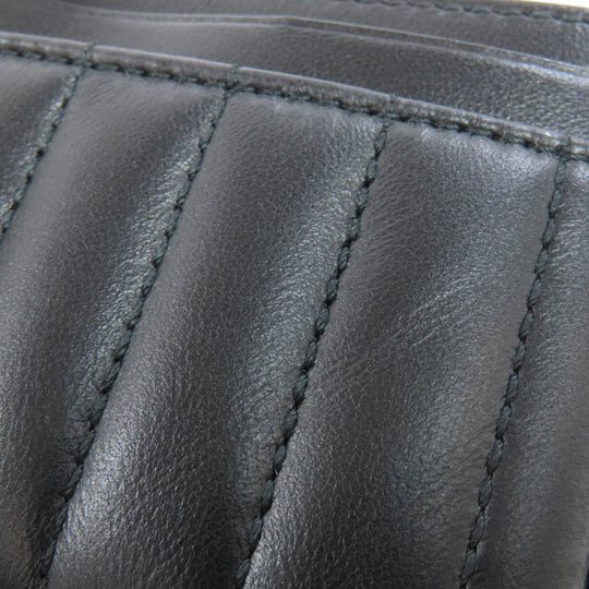 BURBERRY Card Case leather black logo Women(Unisex) Used Authentic