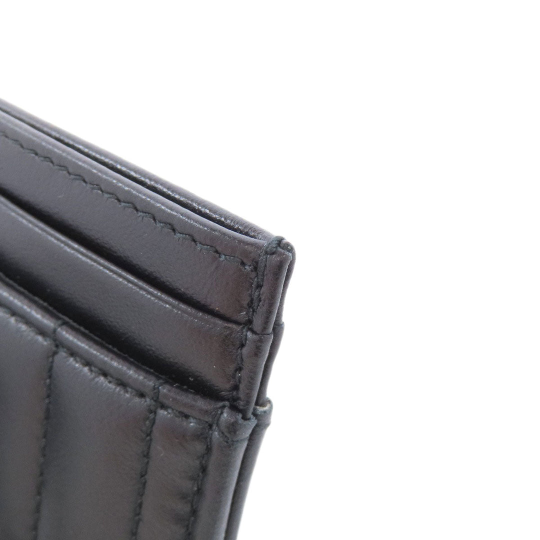 BURBERRY Card Case leather black logo Women(Unisex) Used Authentic