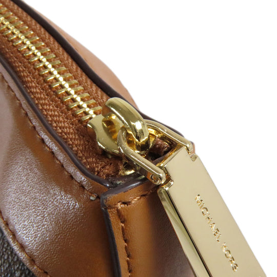 MICHAEL KORS Handbag PVC Brown MK Signature 2WAY Women Used Authentic