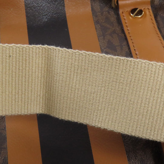 MICHAEL KORS Handbag PVC Brown MK Signature 2WAY Women Used Authentic