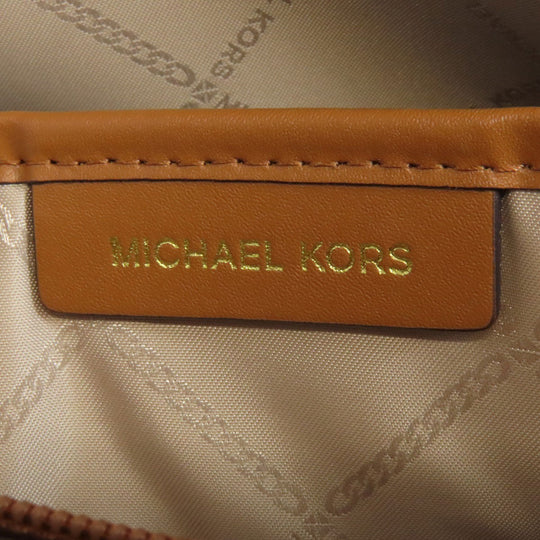 MICHAEL KORS Handbag PVC Brown MK Signature 2WAY Women Used Authentic
