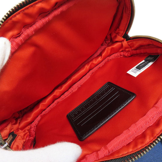 MARC JACOBS Sling bag Nylon blue logo Women Used Authentic