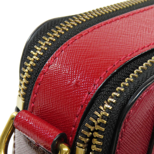 MARC JACOBS Shoulder Bag PVC Red double j snapshot Women Used Authentic