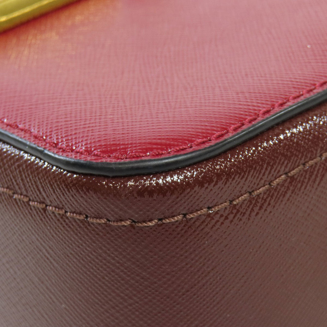 MARC JACOBS Shoulder Bag PVC Red double j snapshot Women Used Authentic