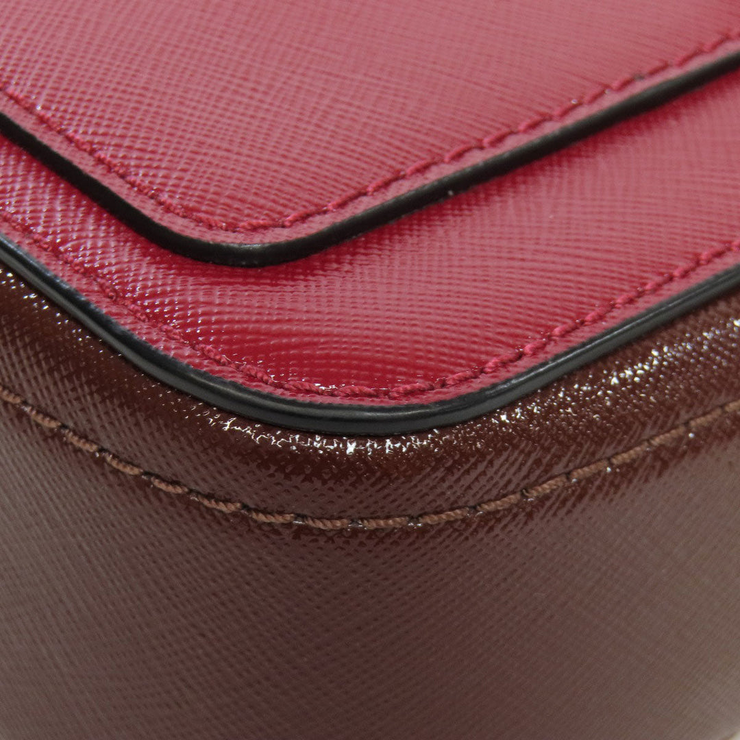 MARC JACOBS Shoulder Bag PVC Red double j snapshot Women Used Authentic
