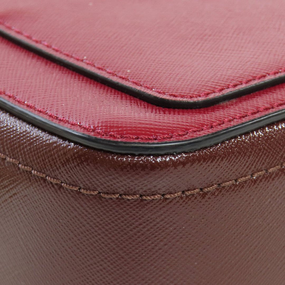 MARC JACOBS Shoulder Bag PVC Red double j snapshot Women Used Authentic