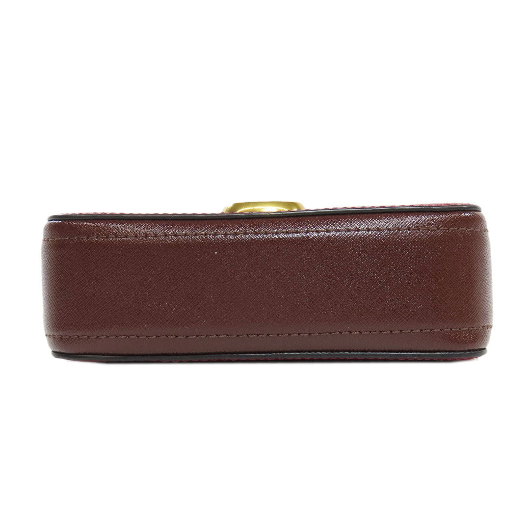 MARC JACOBS Shoulder Bag PVC Red double j snapshot Women Used Authentic