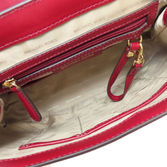 MICHAEL KORS Backpack leather Red logo
