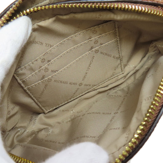 MICHAEL KORS Shoulder Bag leather Brown logo