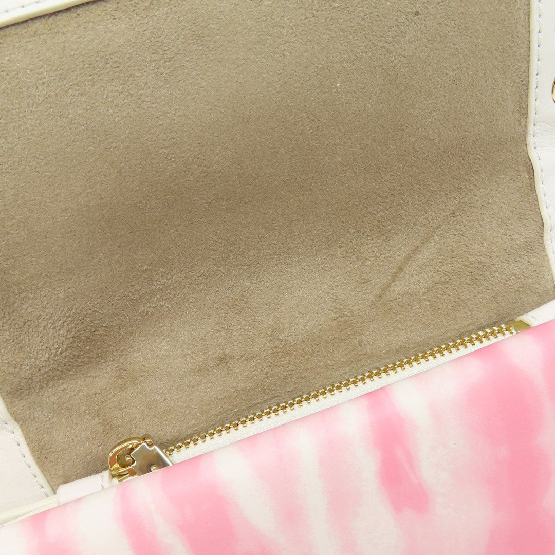 MICHAEL KORS Handbag leather white logo Women Used Authentic