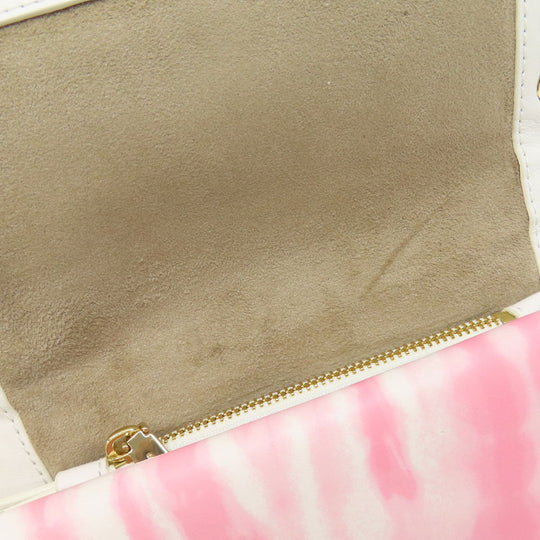 MICHAEL KORS Handbag leather white logo Women Used Authentic