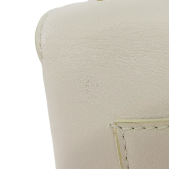 MICHAEL KORS Handbag leather white logo Women Used Authentic