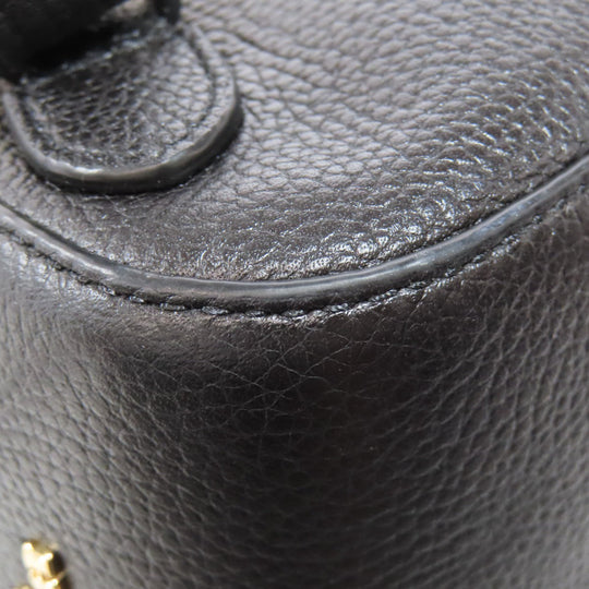 COACH Backpack 31032 leather black Simple design Women Used Authentic