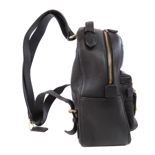 COACH Backpack 31032 leather black Simple design Women Used Authentic