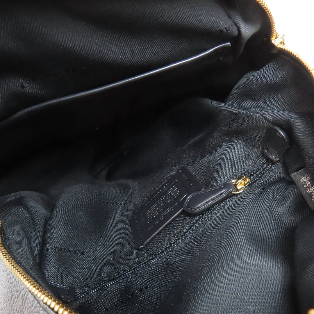 COACH Backpack 31032 leather black Simple design Women Used Authentic