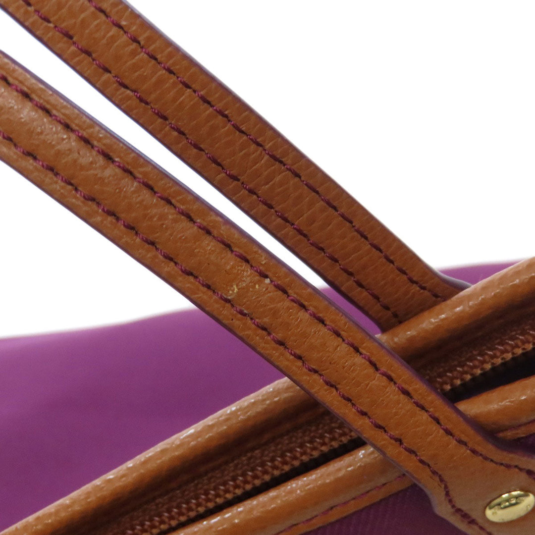 COACH Tote Bag F37237 canvas purple logo Women Used Authentic